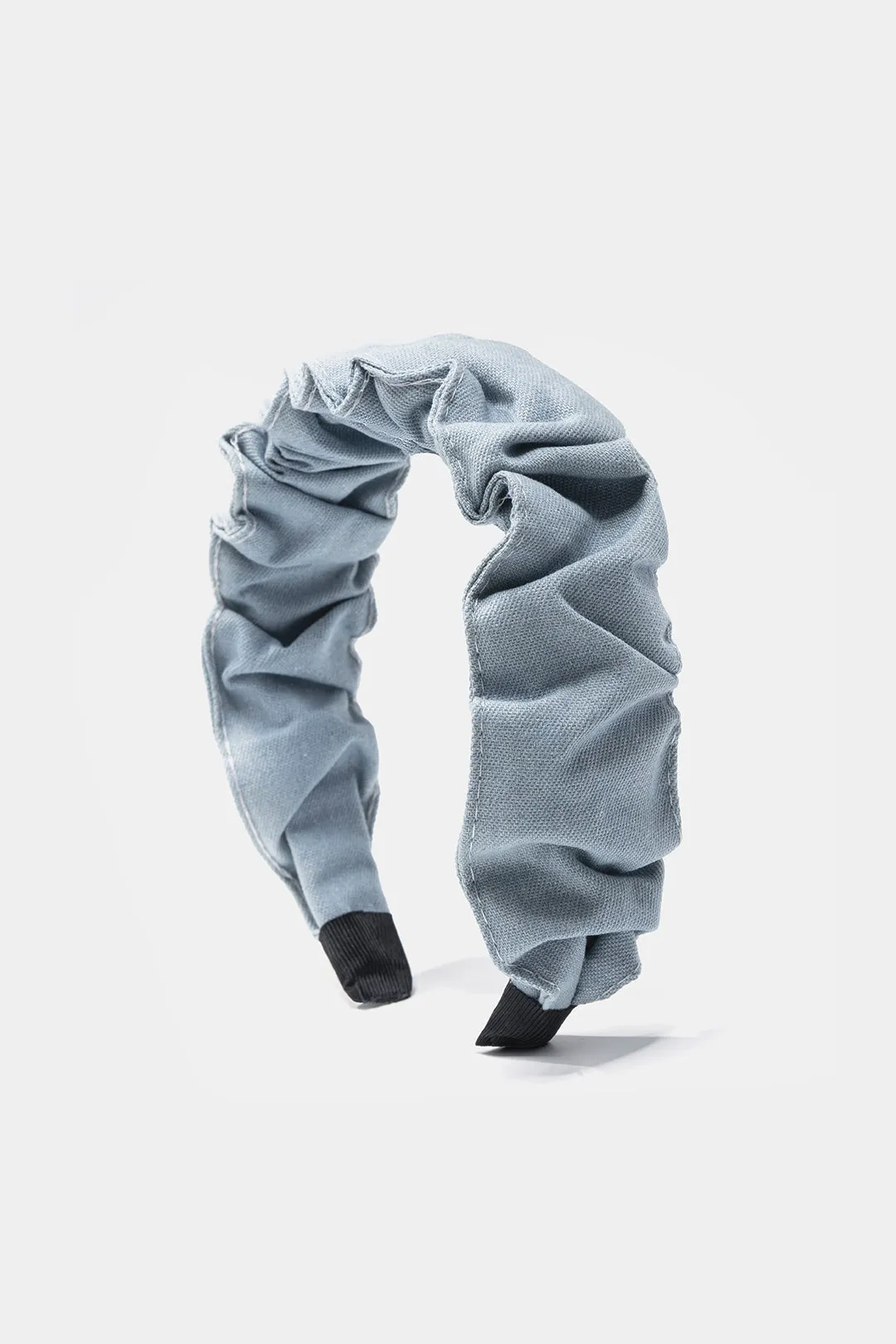 Denim Wrinkled Wide Brim Headband sold by Micas