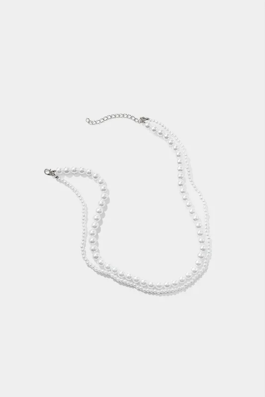 Pearl Double-Layer Necklace sold by Micas