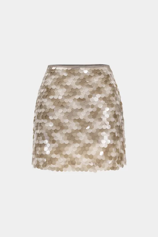 Colorblock Sequin Mini Skirt sold by Micas
