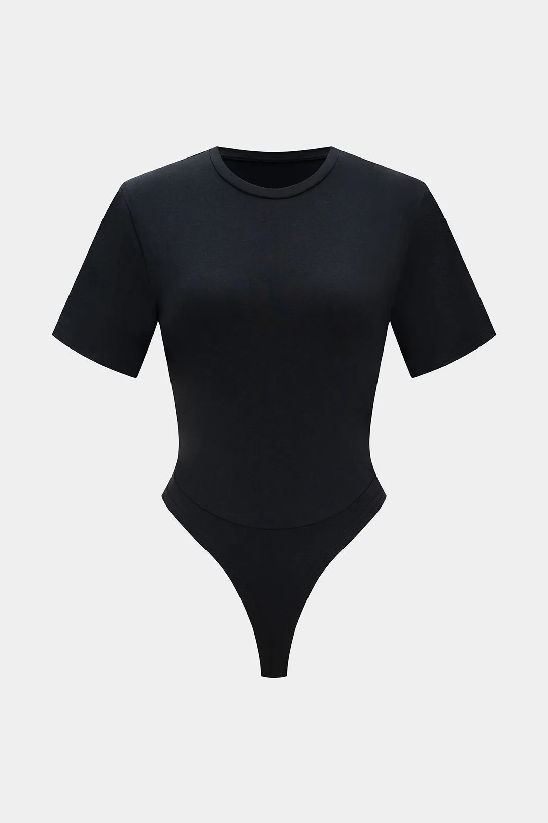 Solid Cut Out Short-Sleeve Bodysuit sold by Micas