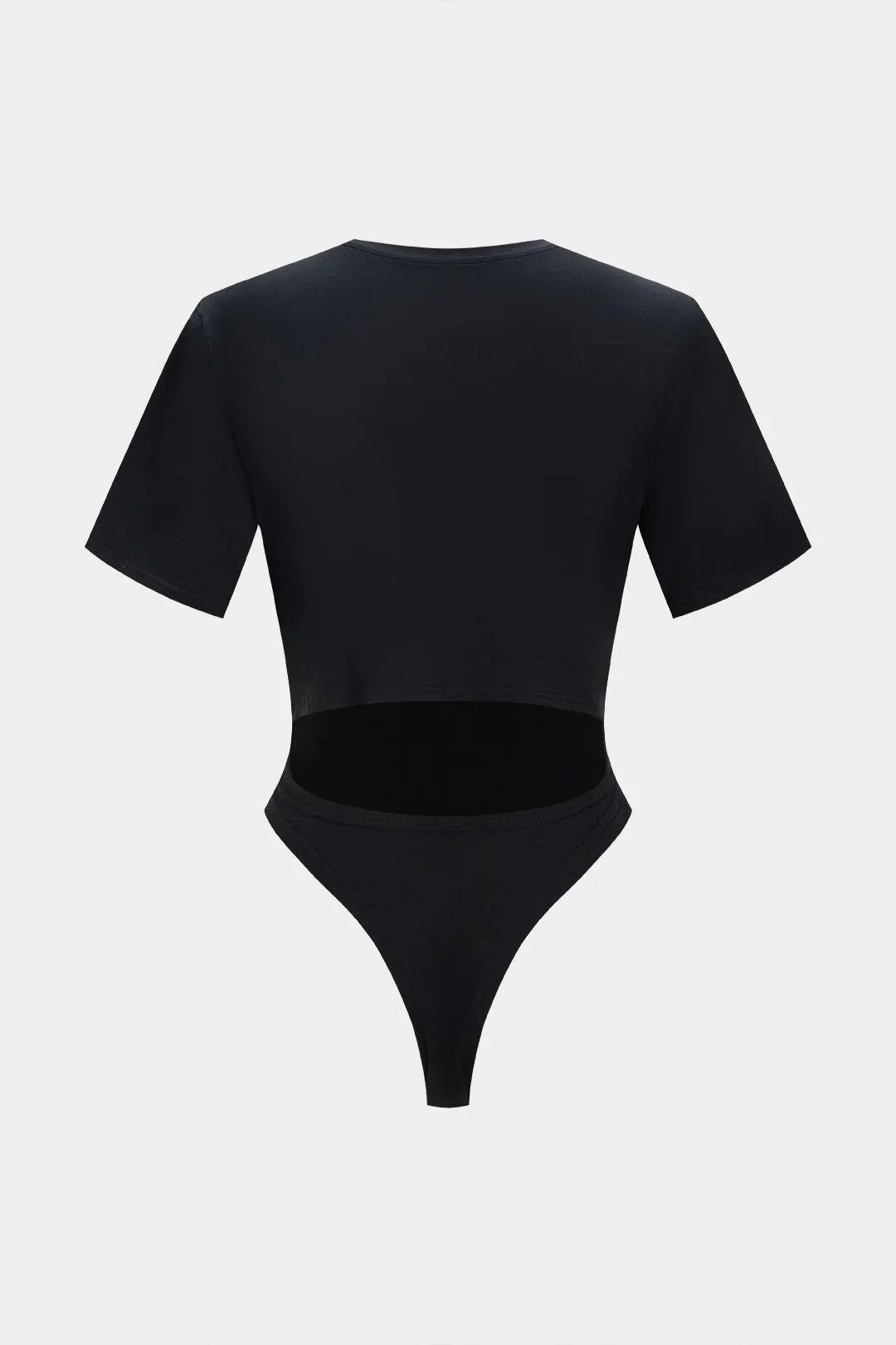 Solid Cut Out Short-Sleeve Bodysuit sold by Micas product image thumbnail 2