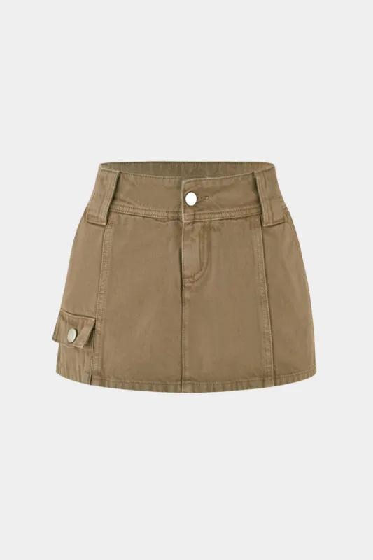 Denim Pocket Mini Skirt sold by Micas