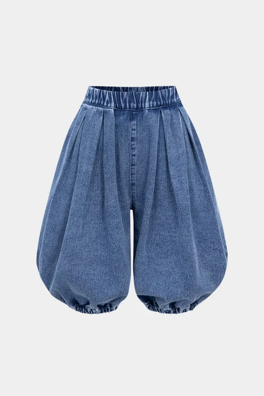 Denim Pocket Lantern Jorts sold by Micas