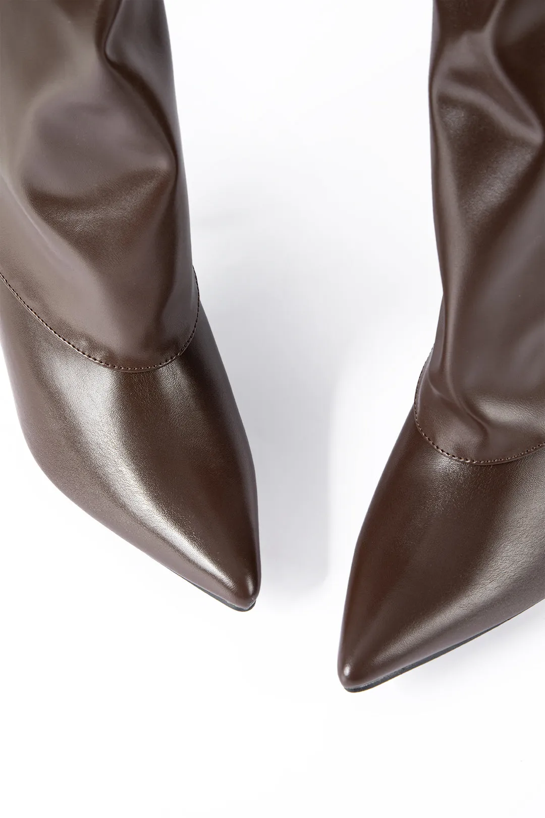 Leather Pointed Toe Mid-Calf Boots sold by Micas product image thumbnail 5