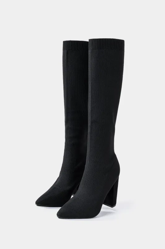 Pointed Toe Knee High Boots sold by Micas
