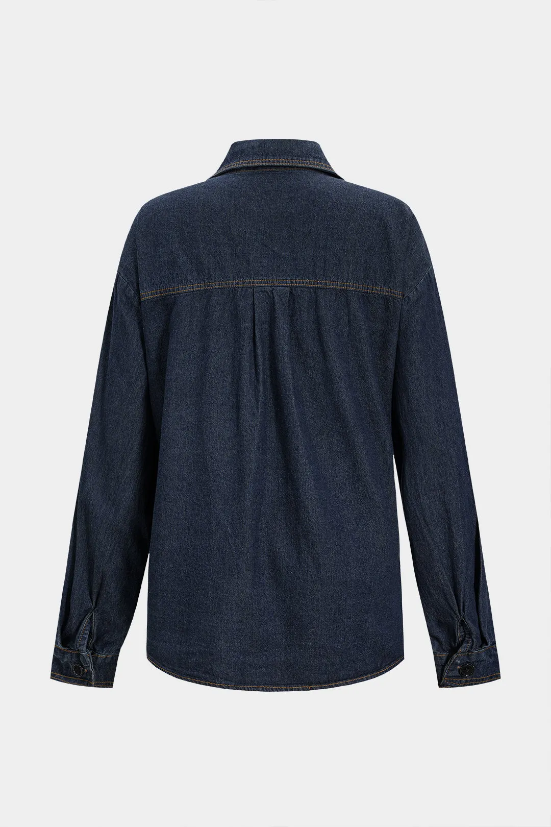 Denim Asymmetrical Metallic Buckle Outerwear sold by Micas product image thumbnail 2