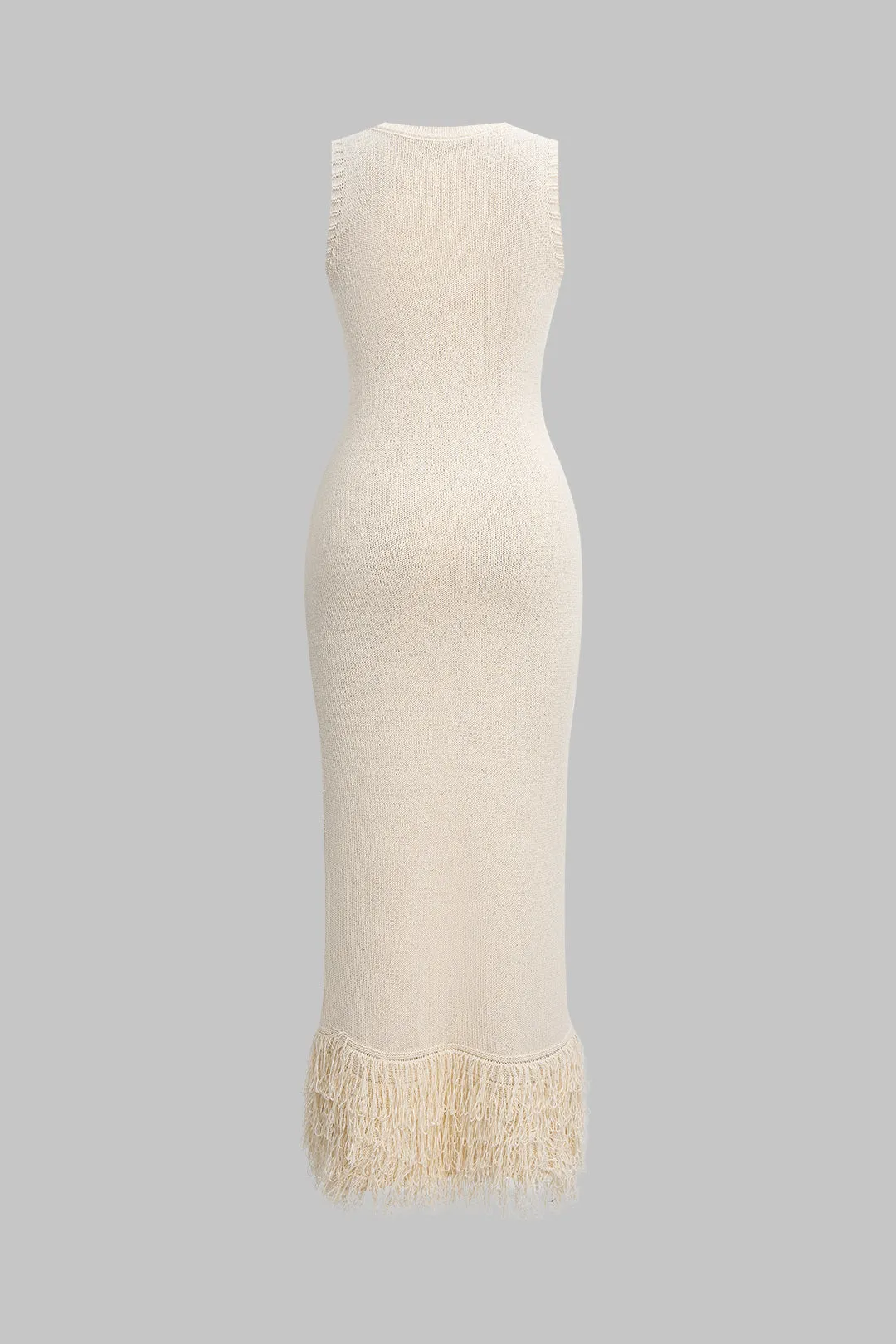 Knit Fringe Sleeveless Dress sold by Micas product image thumbnail 2