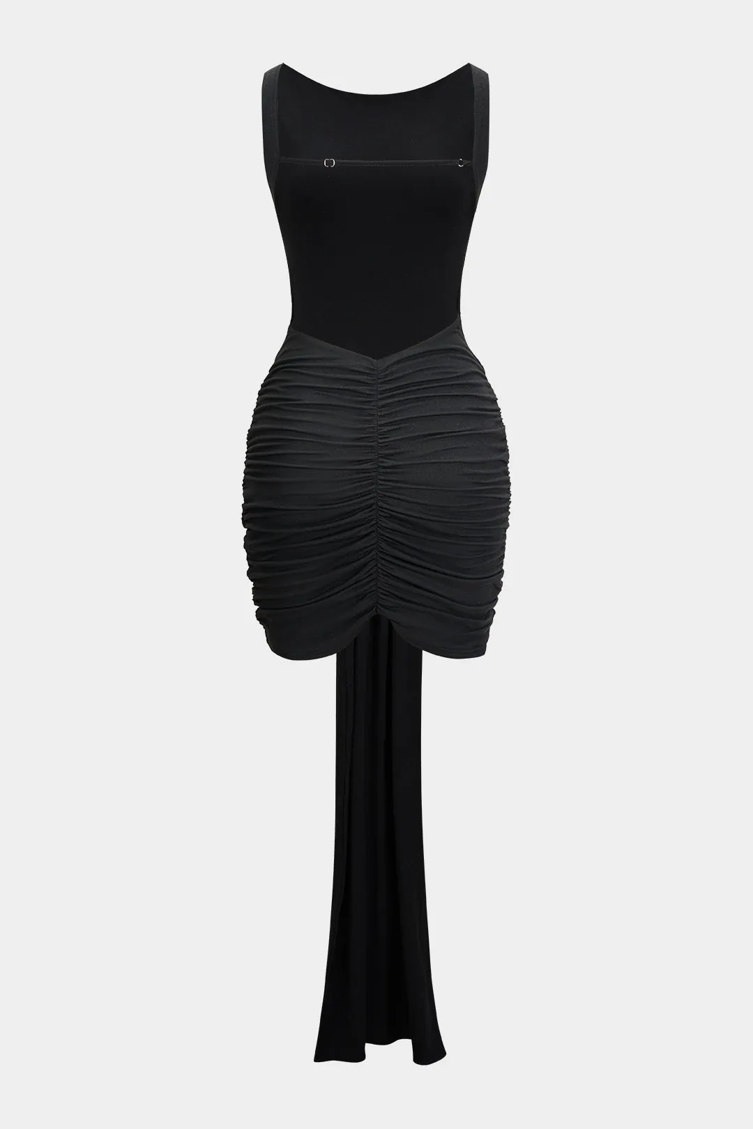 Metallic Decor Ruched Strappy Sleeveless Mini Dress sold by Micas product image thumbnail 2