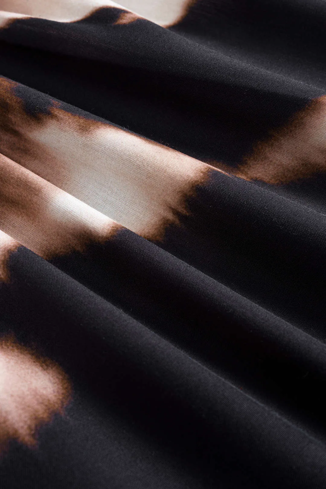 Abstract Print Faux Leather Corset Waist Patchwork Long Sleeve Mini Dress sold by Micas product image thumbnail 4