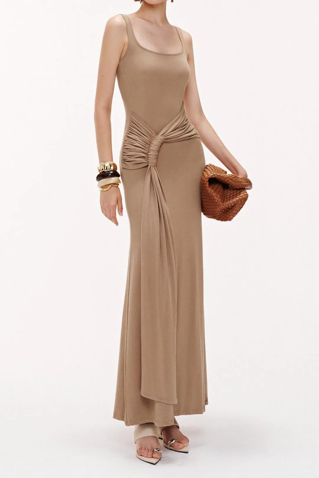 Strappy Square Neck Ruched Sleeveless Maxi Dress sold by Micas product image thumbnail 2