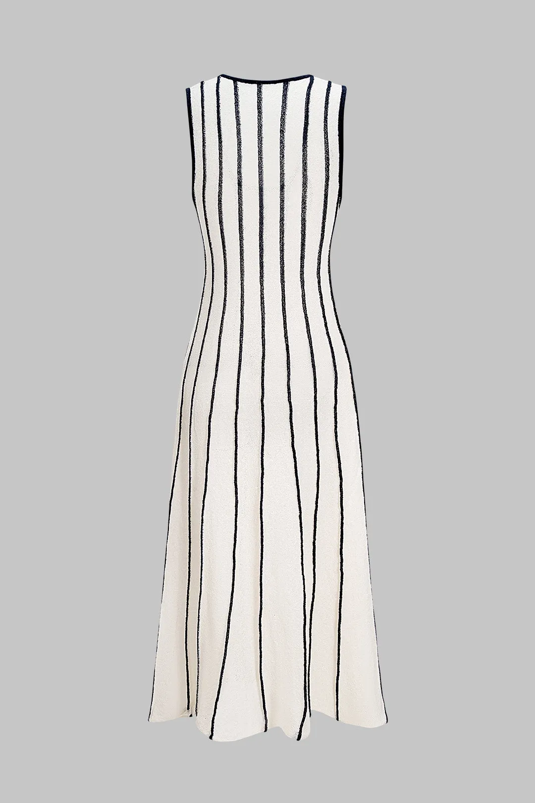 Stripes Contrast Sleeveless Midi Dress sold by Micas product image thumbnail 2