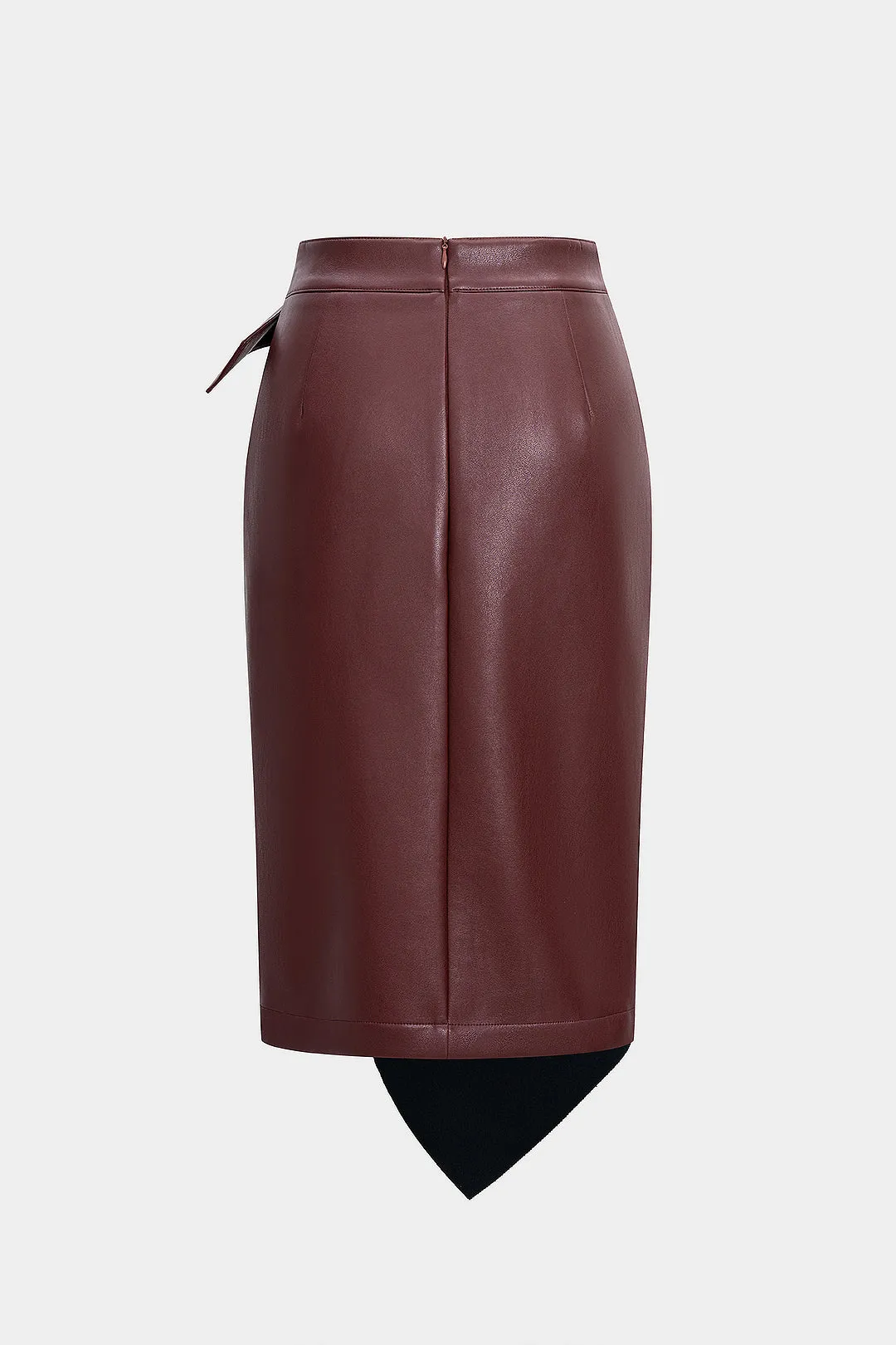 Faux Leather Metallic Pleated Ruffle Skirt sold by Micas product image thumbnail 2