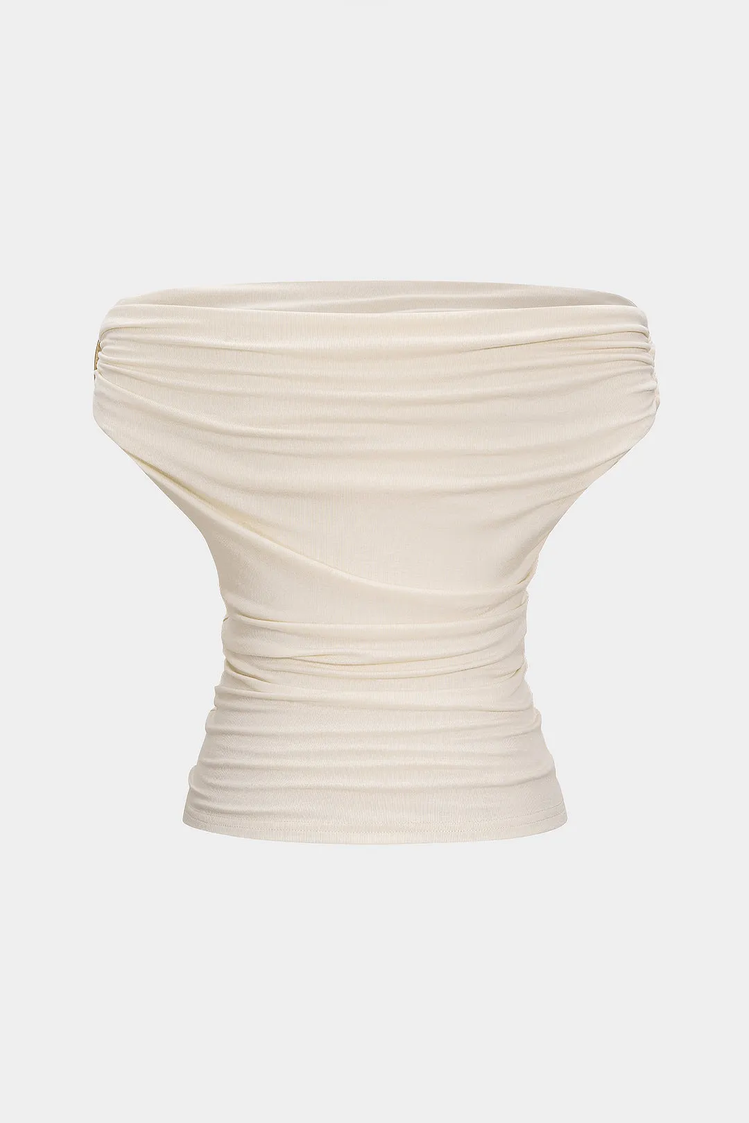 Off Shoulder Ruched Short Sleeve T-Shirt sold by Micas product image thumbnail 2