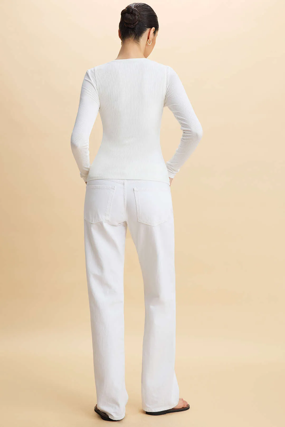 Metallic Chain Button Long-Sleeve Top sold by Micas product image thumbnail 2