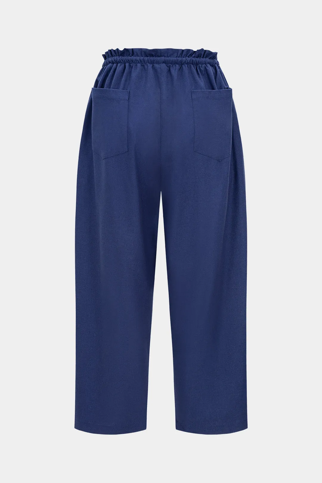 Linen Drawstring Tie-Up Trousers sold by Micas product image thumbnail 2