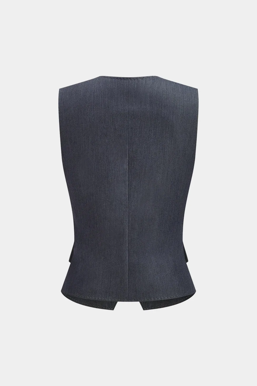 Metallic Button V-Neck Vest sold by Micas product image thumbnail 2