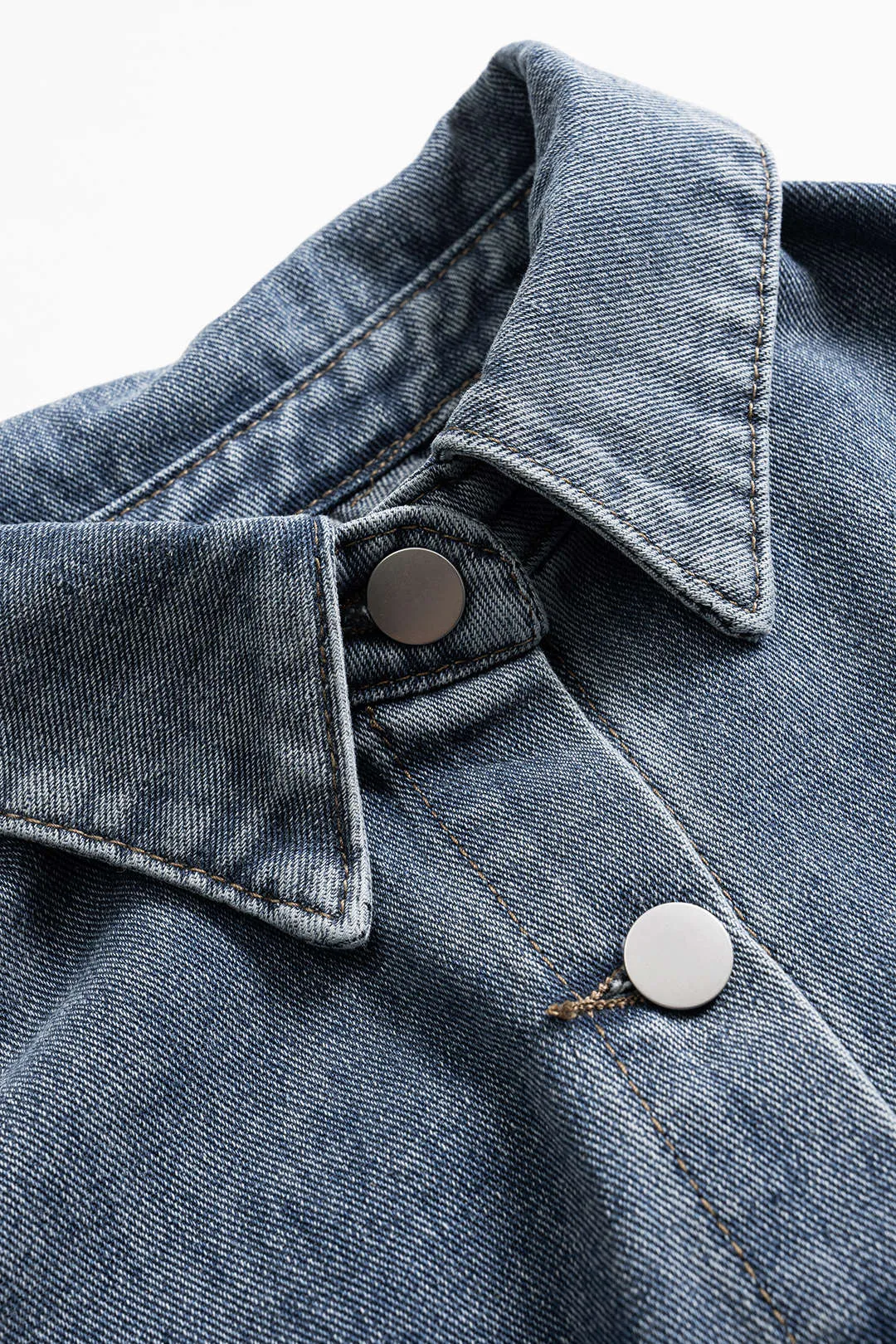 Denim Washed Button Long-Sleeve Shirt sold by Micas product image thumbnail 4
