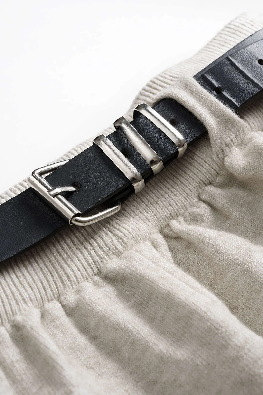 Knit Belted Wide Leg Trousers sold by Micas product image thumbnail 3