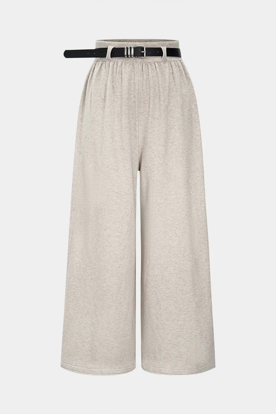 Knit Belted Wide Leg Trousers sold by Micas