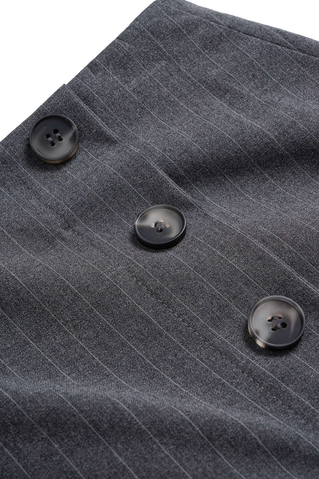 Smocked Zipper Tube Top And Button Mini Skirt Set sold by Micas product image thumbnail 3