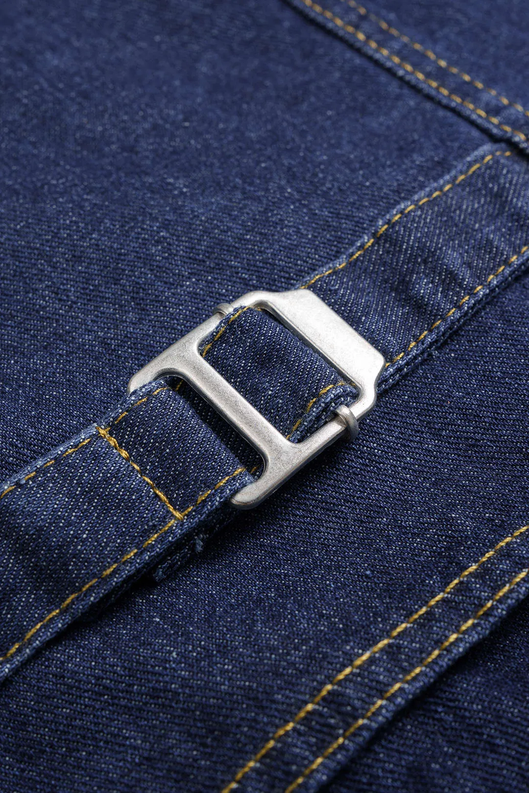 Denim Button Tank Top And High Waist Straight Leg Jeans Set sold by Micas product image thumbnail 4