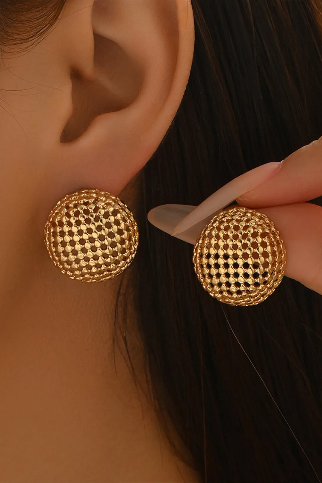 Geometric Hollow Out Earrings sold by Micas