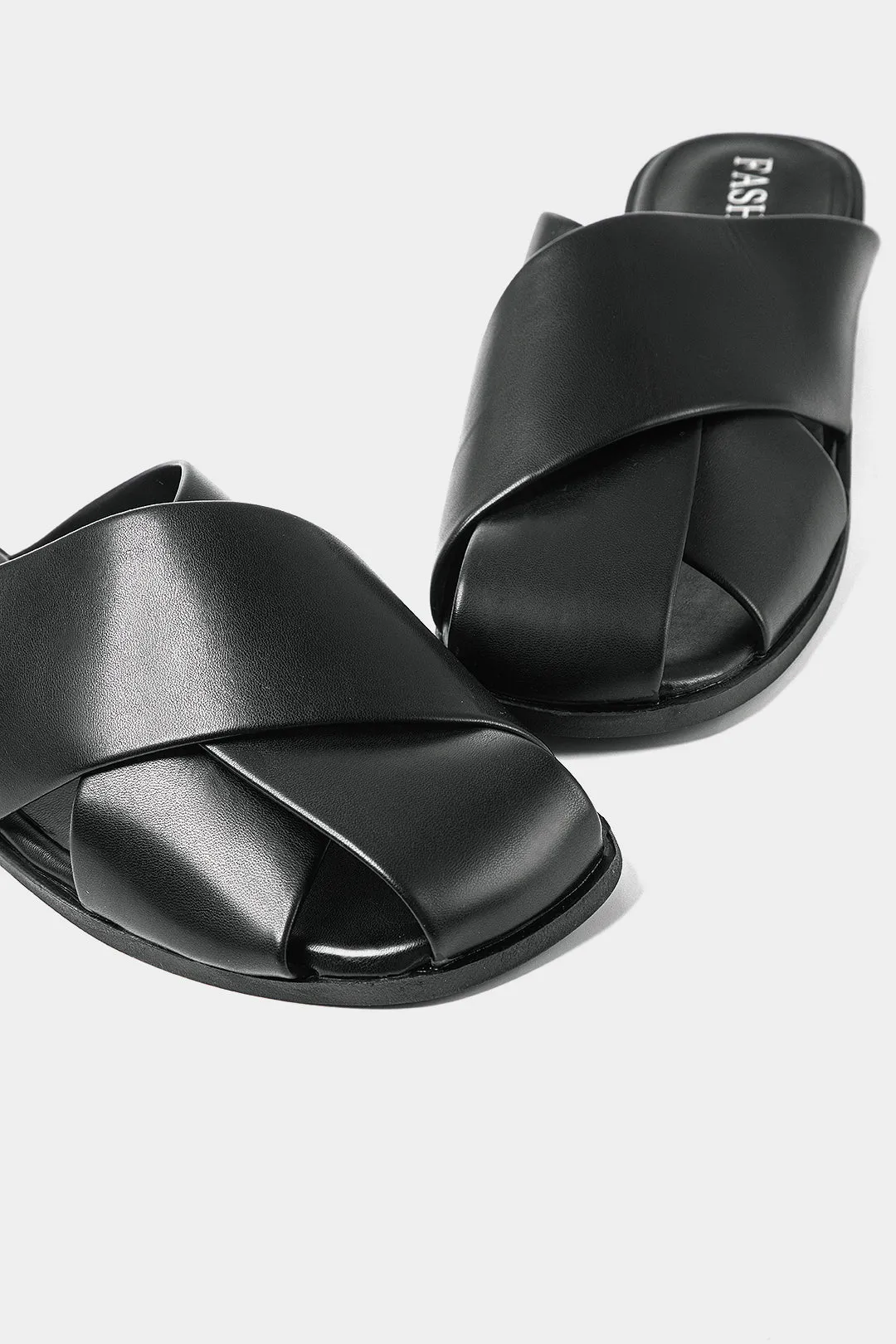 Leather Crossed Square Toe Flats sold by Micas product image thumbnail 4