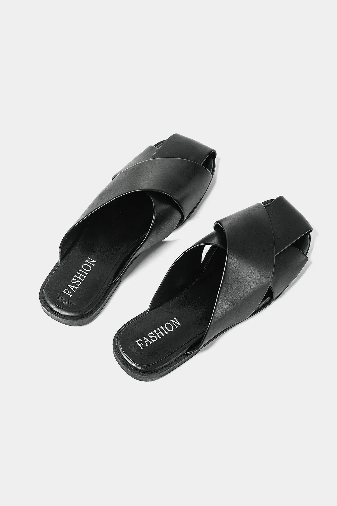 Leather Crossed Square Toe Flats sold by Micas product image thumbnail 2