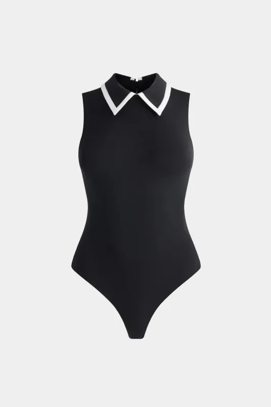 Contrast Sleeveless Bodysuit sold by Micas