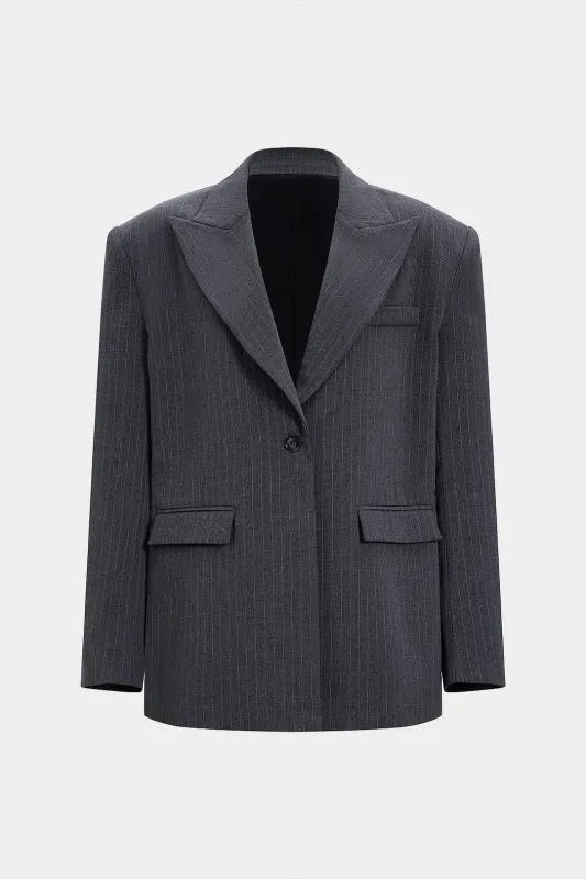 Lapel Slit Pocket One Button Blazer sold by Micas