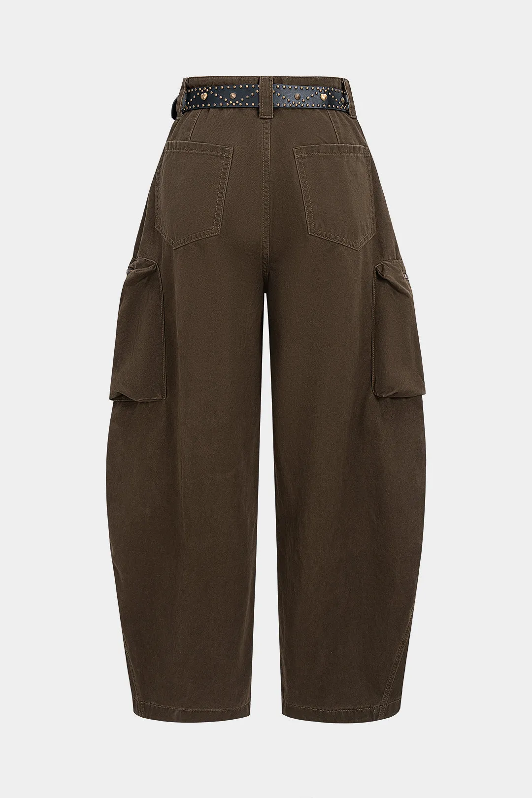 Belted Pocket Ruched Barrel Trousers sold by Micas product image thumbnail 2