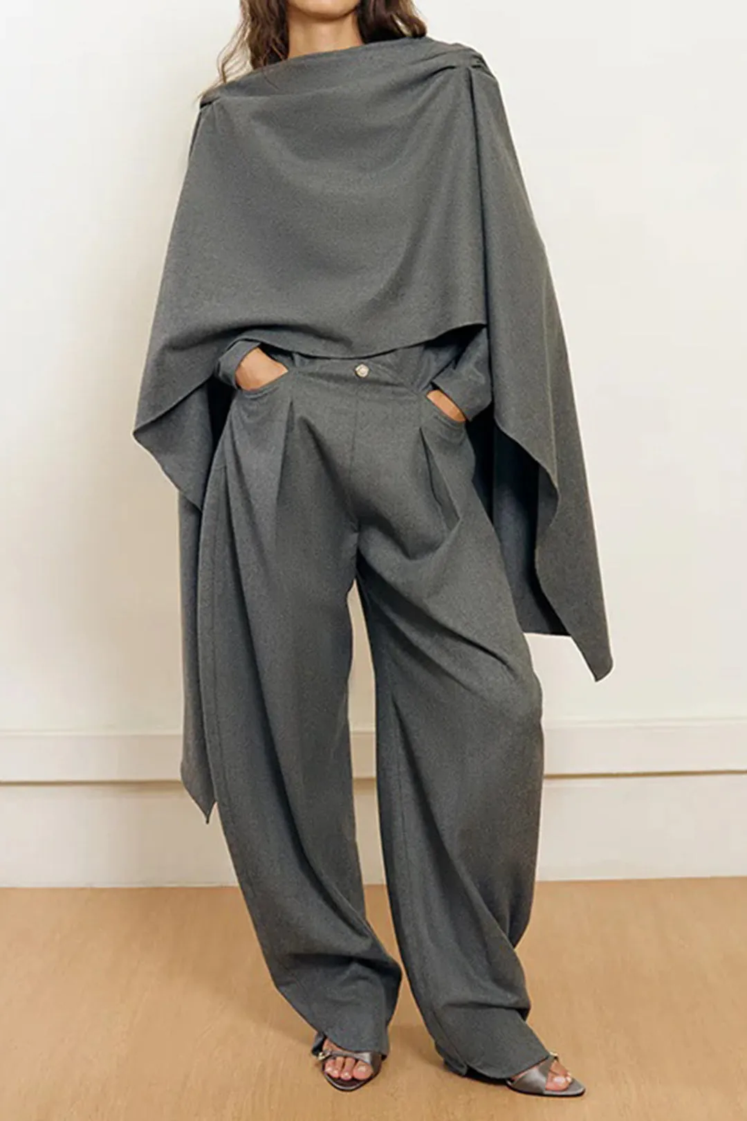 Ruched Pocket Barrel Trousers sold by Micas