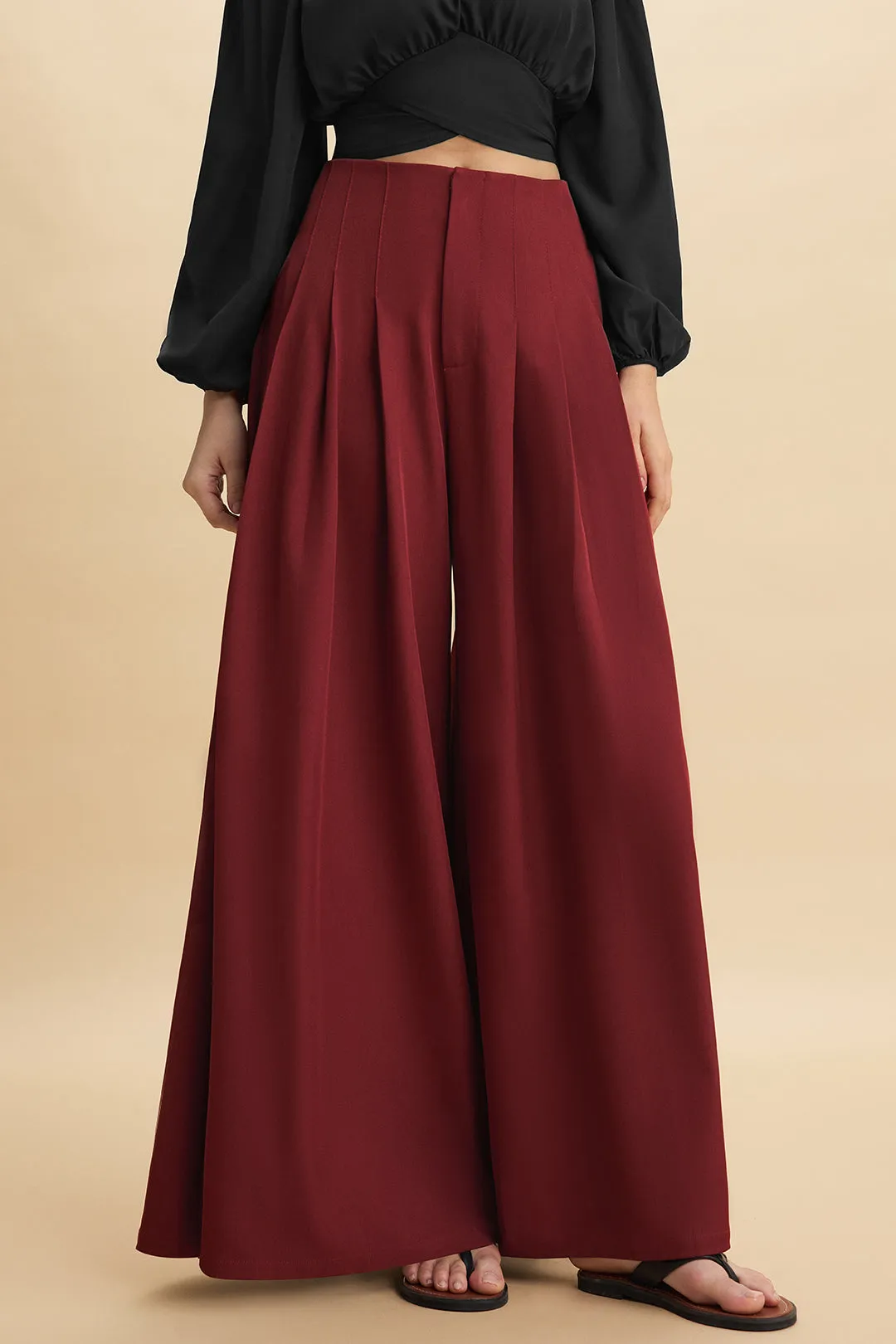 Pleated Wide Leg Trousers sold by Micas