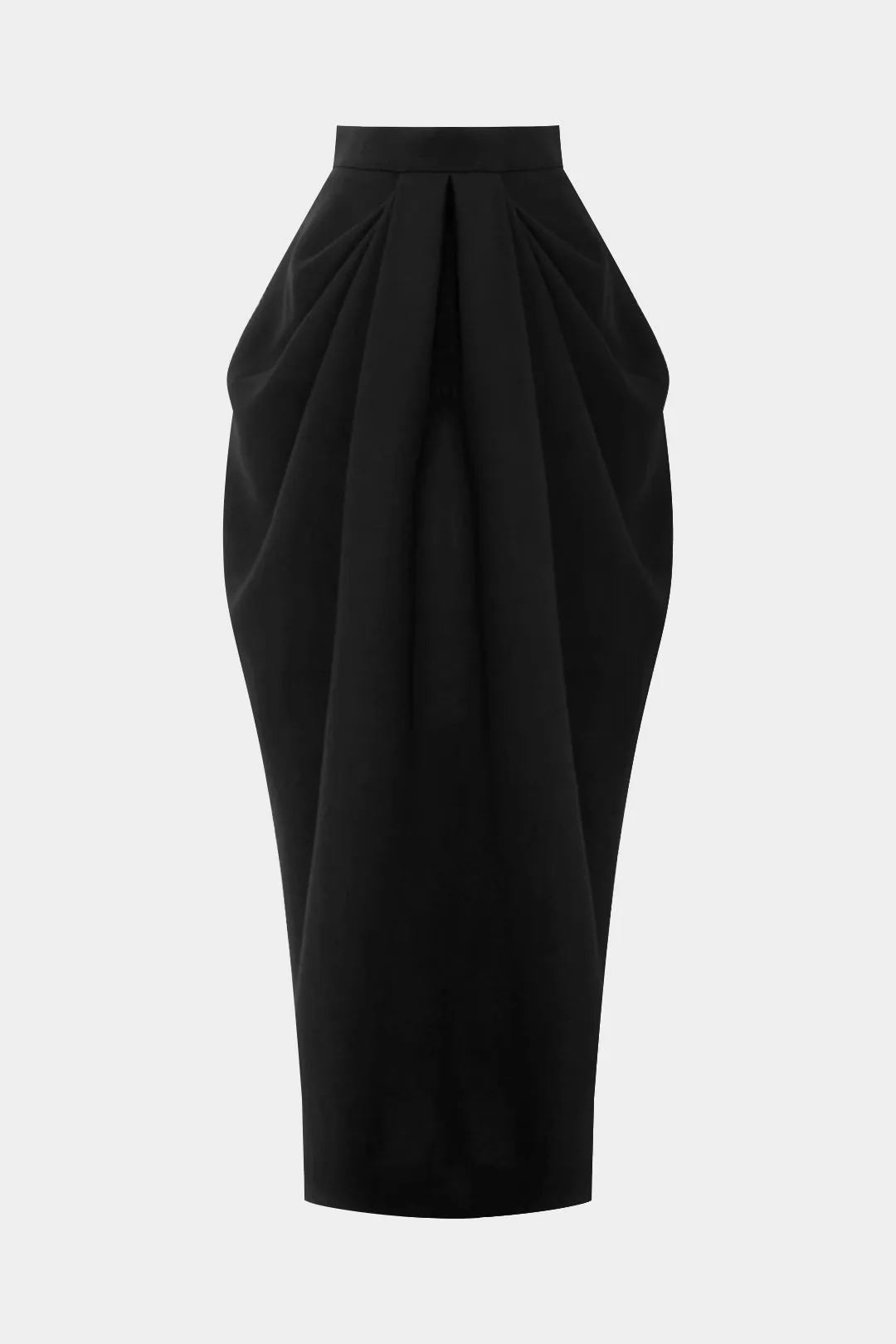 Solid Ruched Detail Skirt sold by Micas