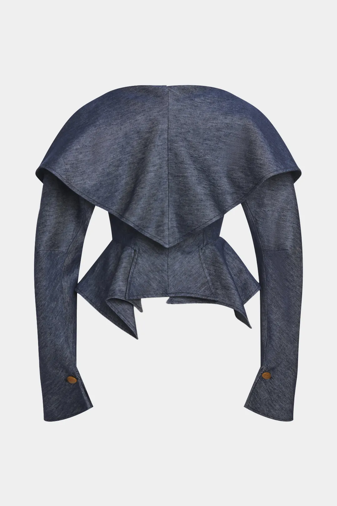 V-Neck Ruffle Button Waist-Cinching Jacket sold by Micas product image thumbnail 2