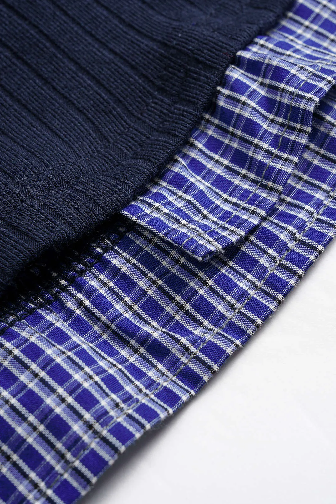 Lapel Patchwork Button Long-Sleeve Shirt sold by Micas product image thumbnail 3