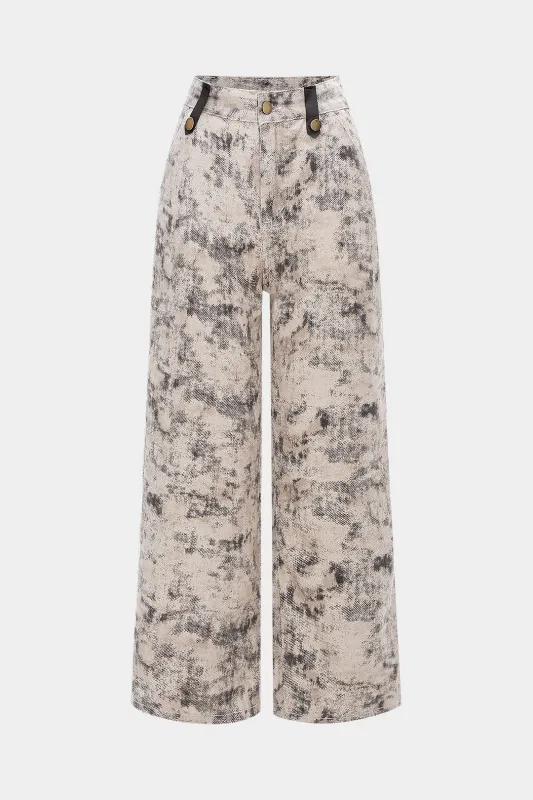 Tie-Dye Pocket High Waist Trousers sold by Micas