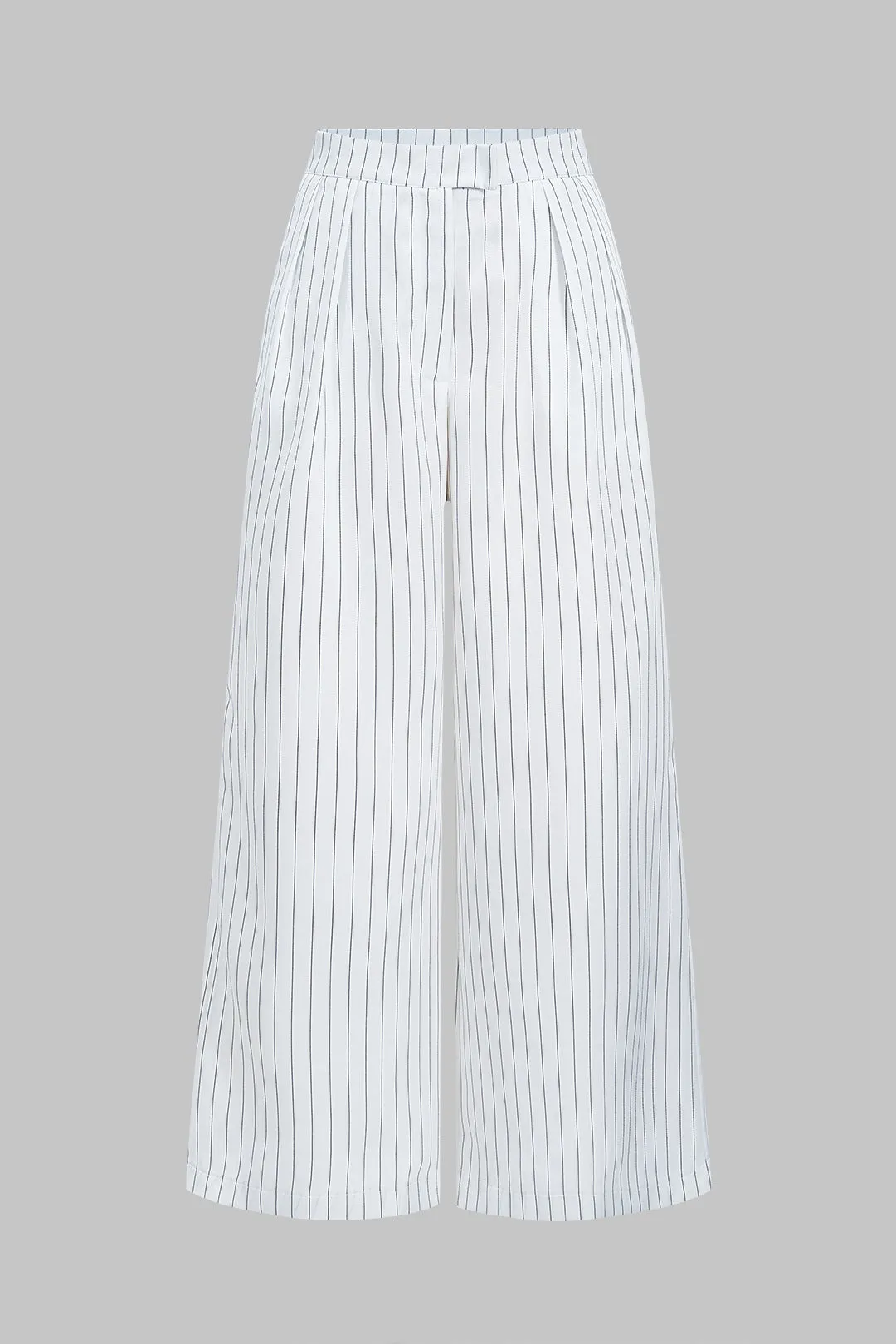 Stripes Print Ruched Wide Leg Trousers sold by Micas