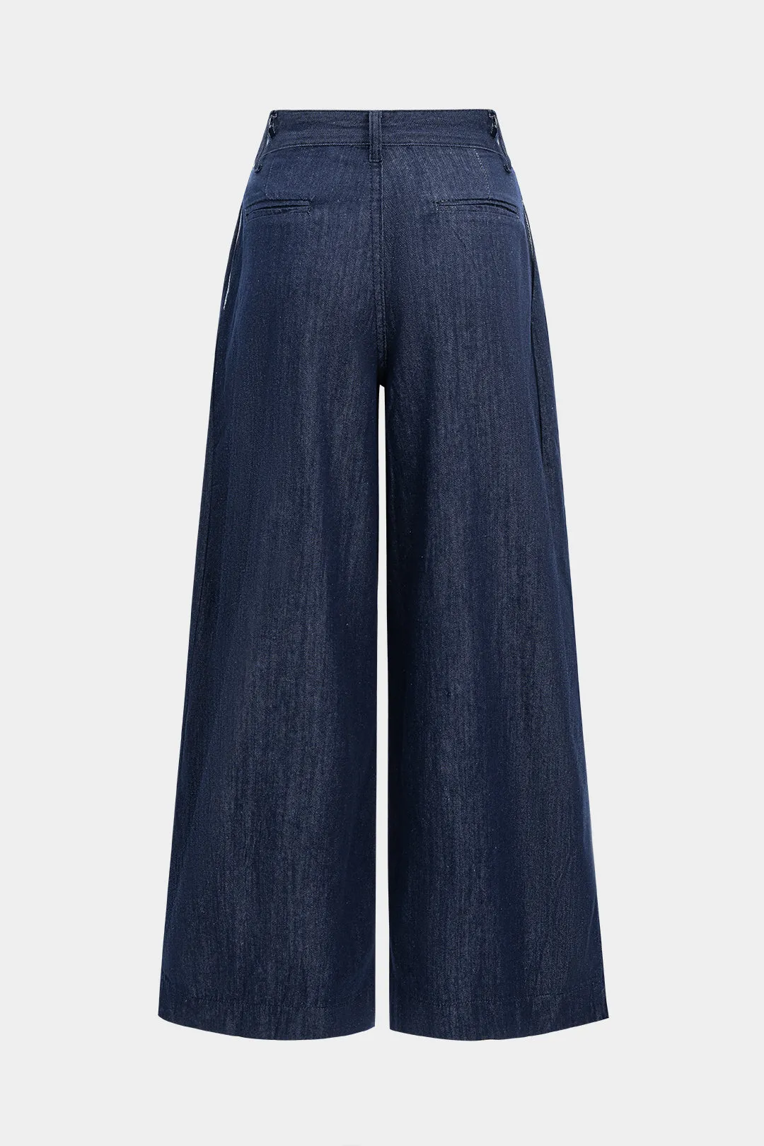 Denim Ruche Wide Leg Jeans sold by Micas product image thumbnail 2
