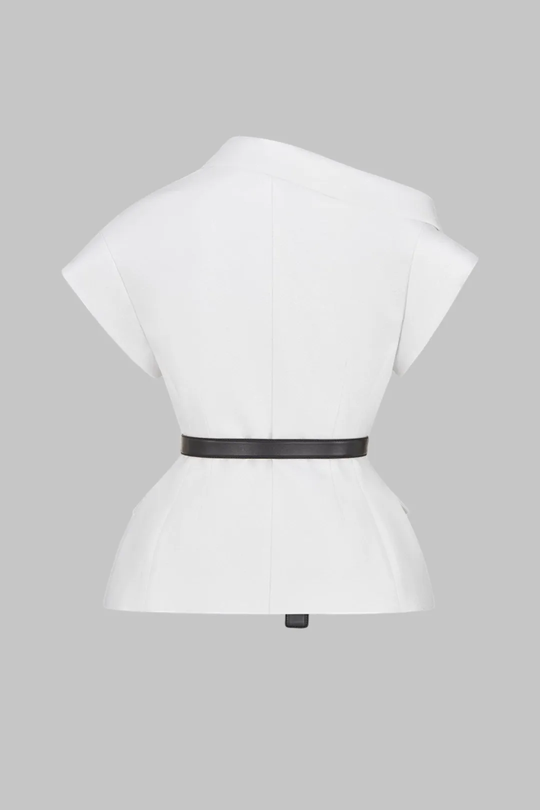 Asymmetrical Neck Belted Vest sold by Micas product image thumbnail 2