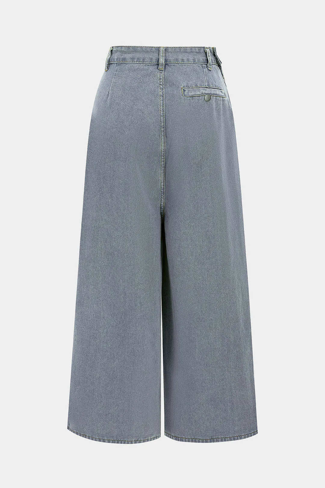 Denim High Waist Ruched Wide Leg Jeans sold by Micas product image thumbnail 2