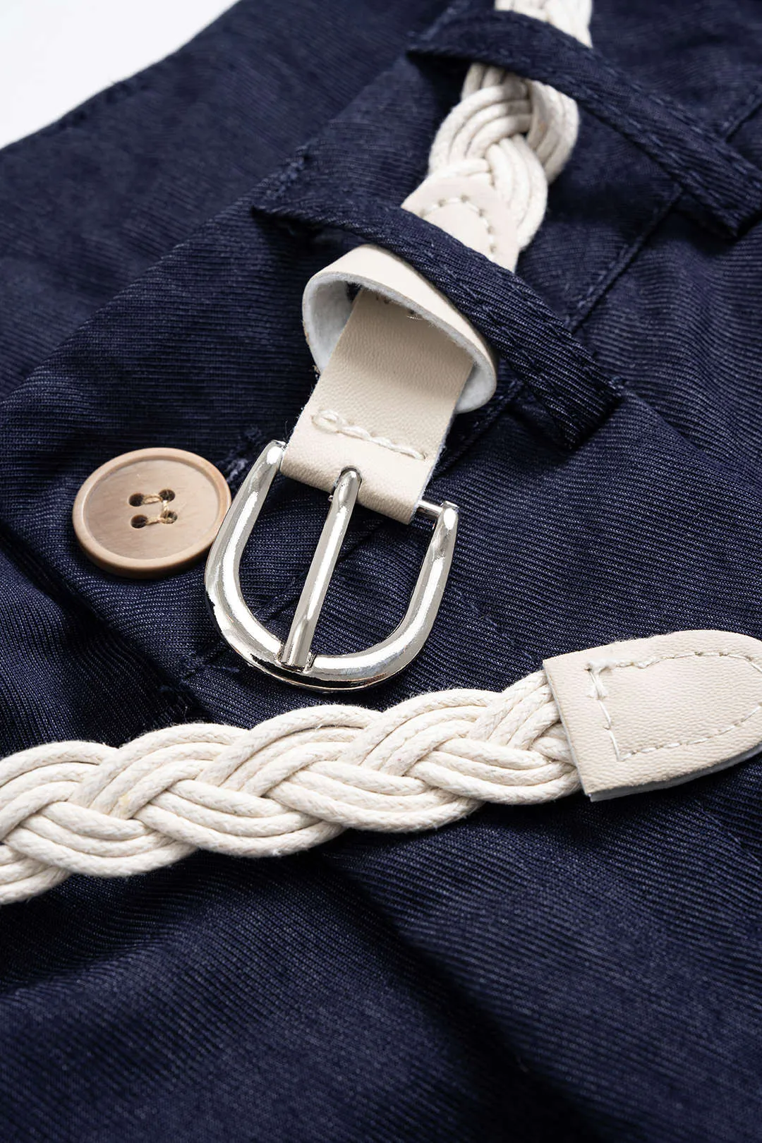 High Waist Ruched Belted Shorts sold by Micas product image thumbnail 3