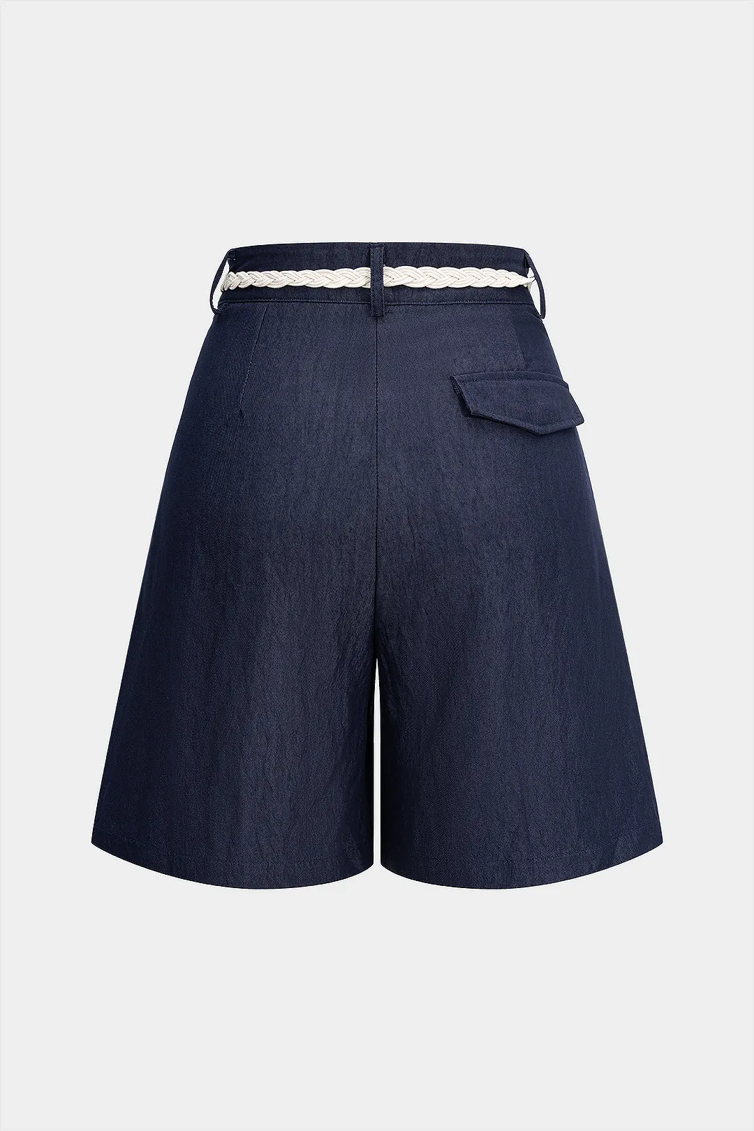 High Waist Ruched Belted Shorts sold by Micas product image thumbnail 2