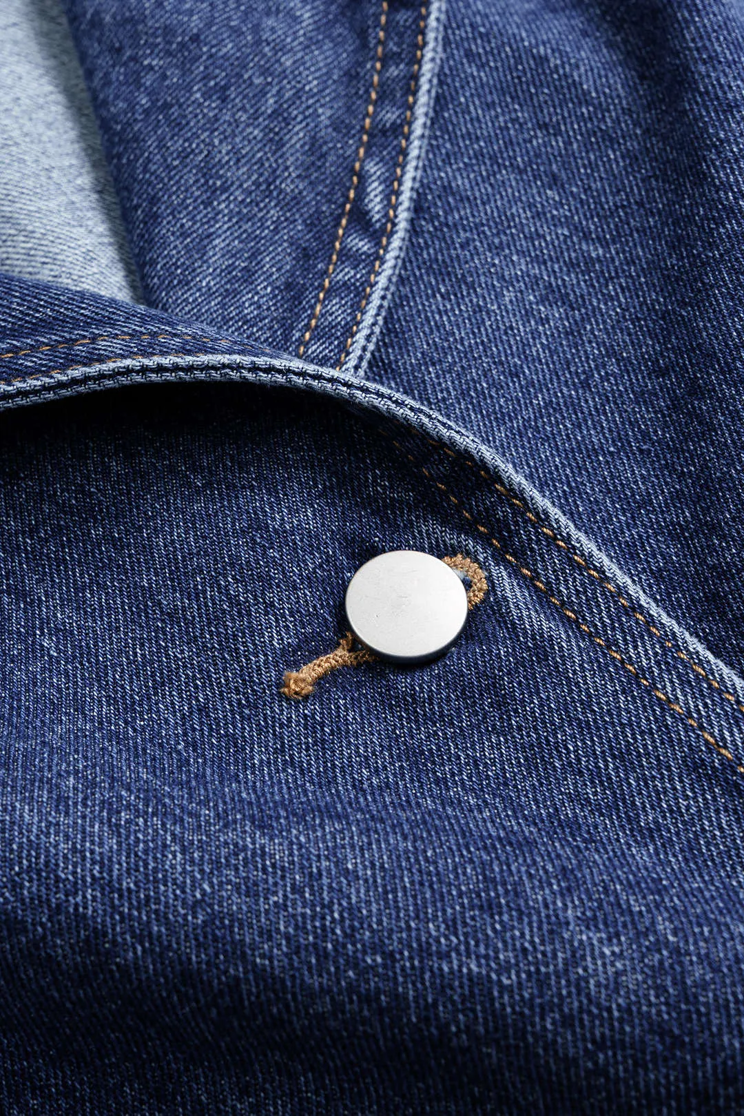 Plus Size Denim Button V-Neck Ruffle Hem Vest sold by Micas product image thumbnail 3