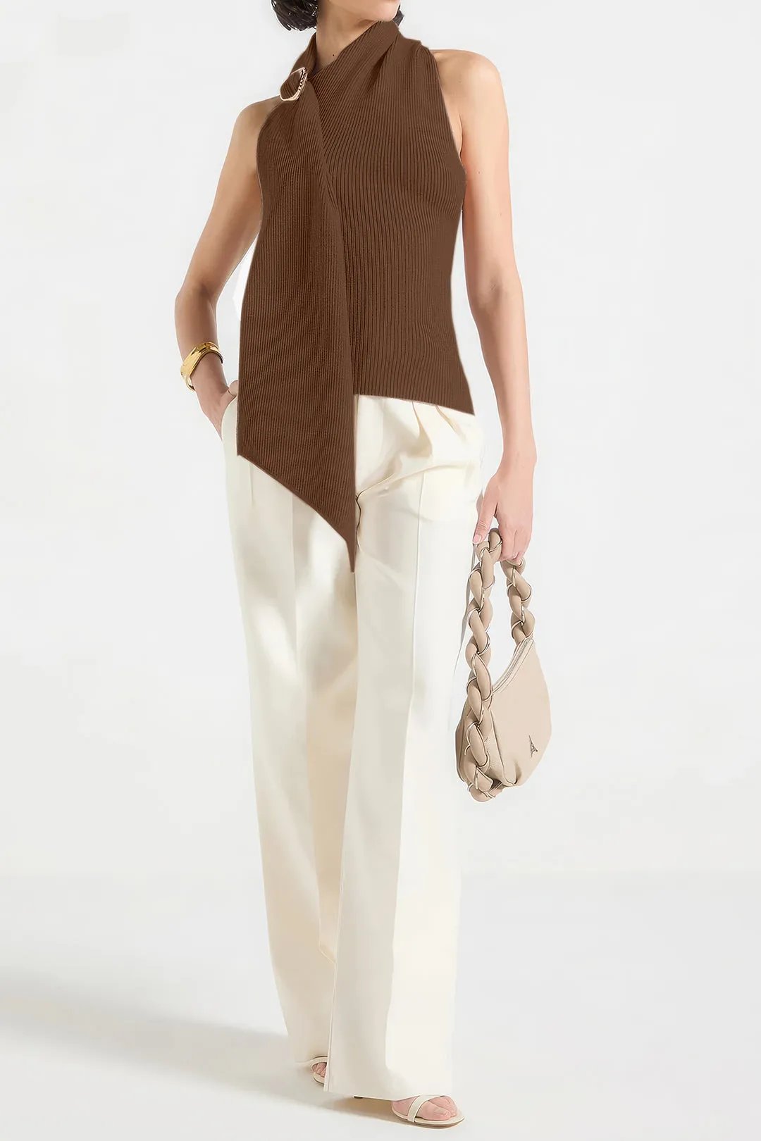Metallic Decor Ruched Backless Tank Top sold by Micas product image thumbnail 2