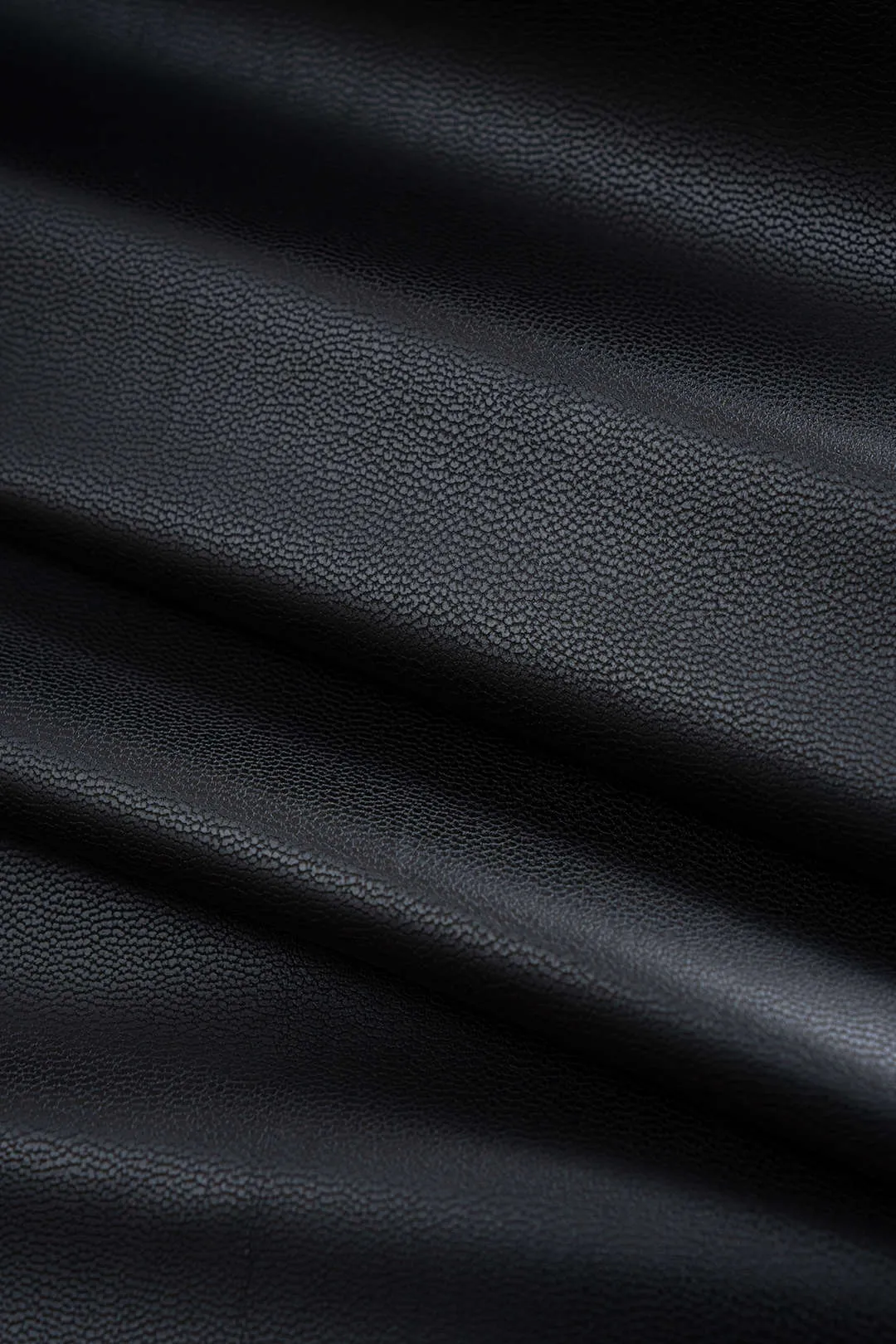 Faux Leather Notched Lapel Tie-Up Coat sold by Micas product image thumbnail 4