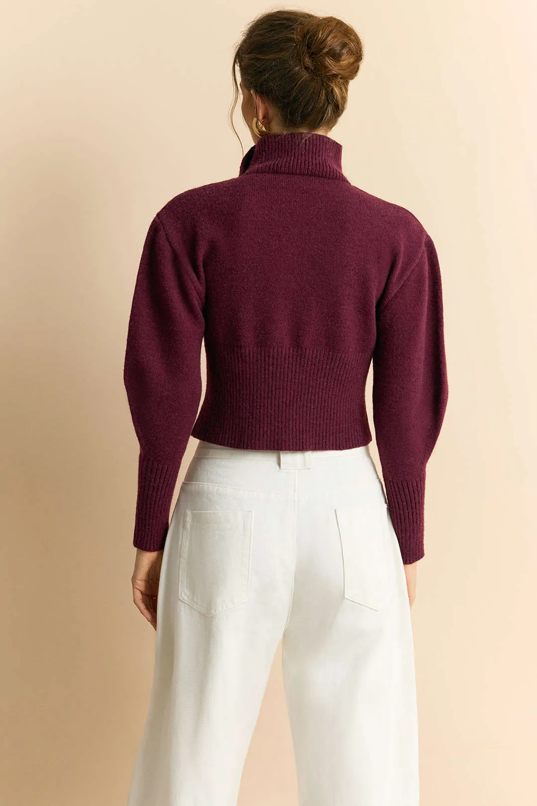 Knit Metallic Button Long-Sleeve Top sold by Micas product image thumbnail 2