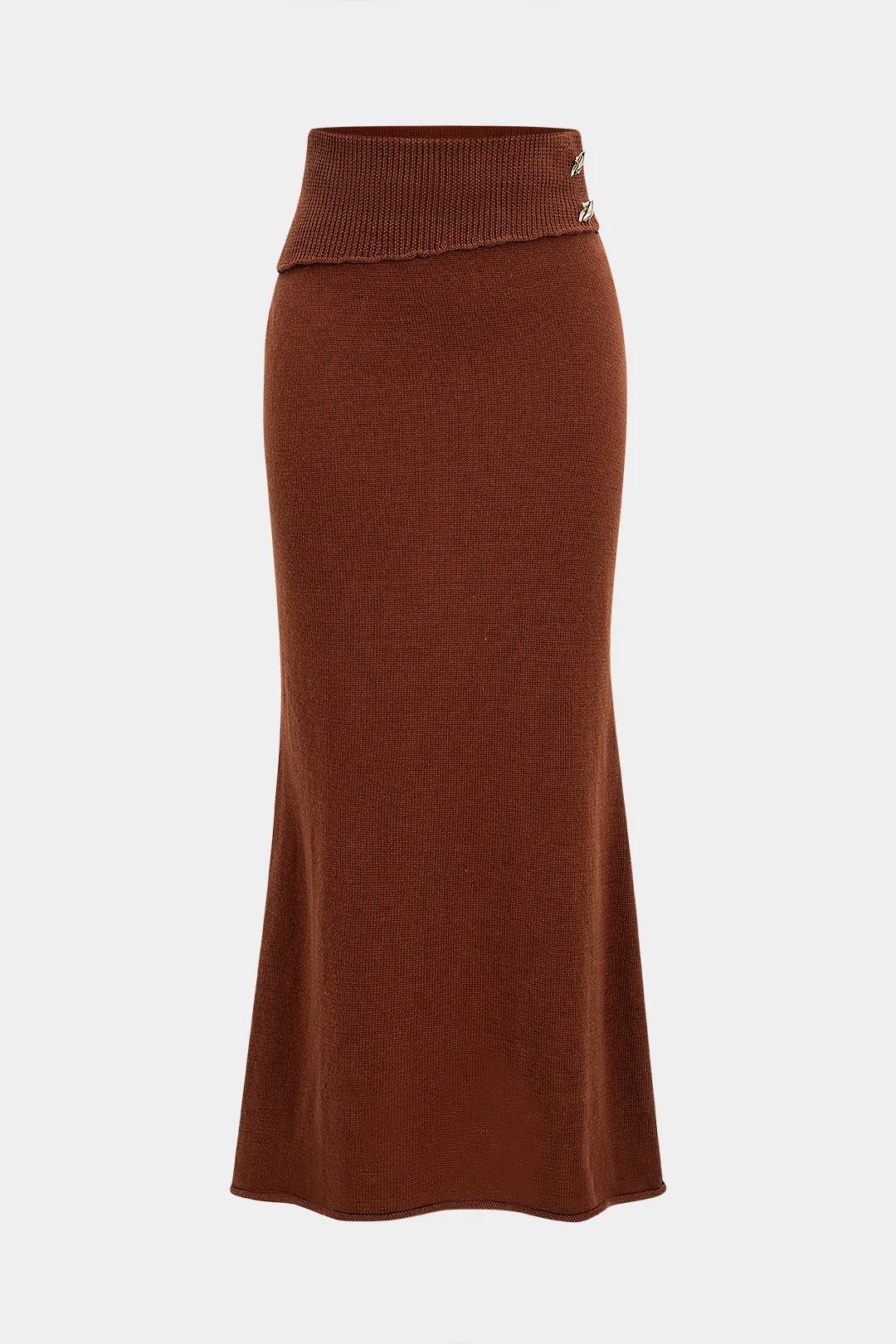 Knit Metallic Button Skirt sold by Micas