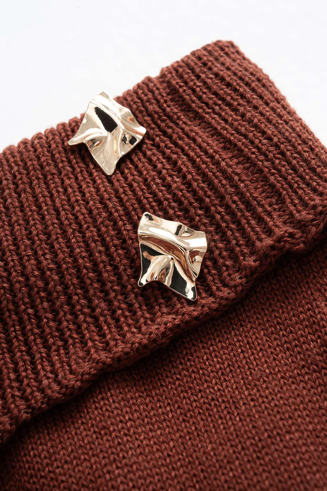 Knit Metallic Button Skirt sold by Micas product image thumbnail 3