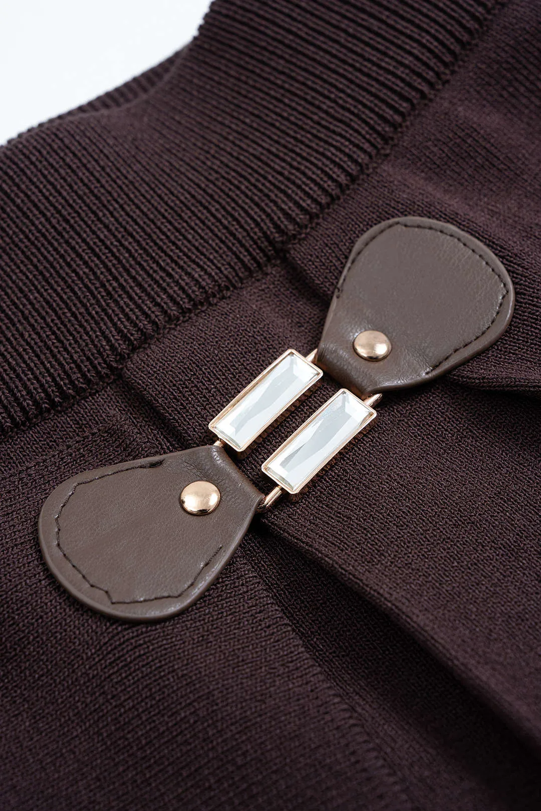 Knit Metallic Decor Pleated Skirt sold by Micas product image thumbnail 3